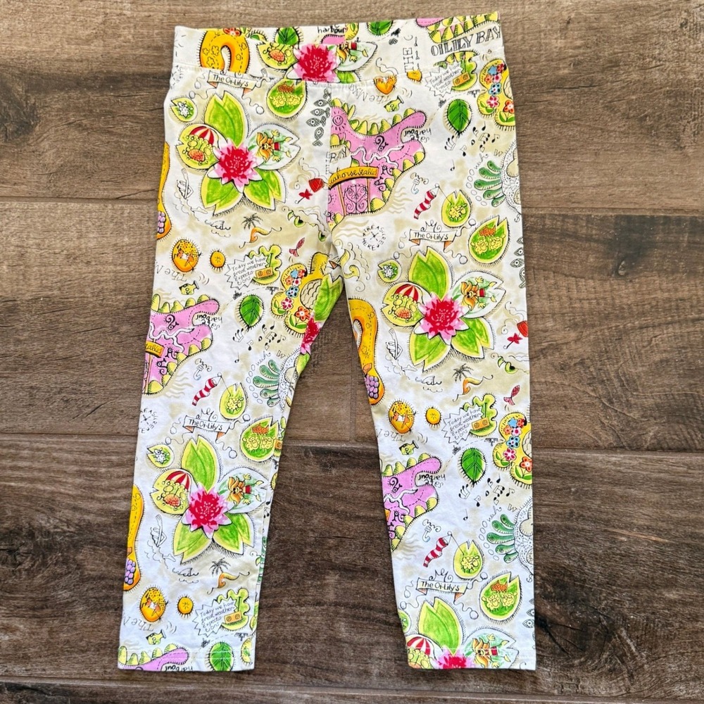 Oilily Kids Peppy Schokland Islands Nessie Organic Cotton Leggings,Multicolor, 8